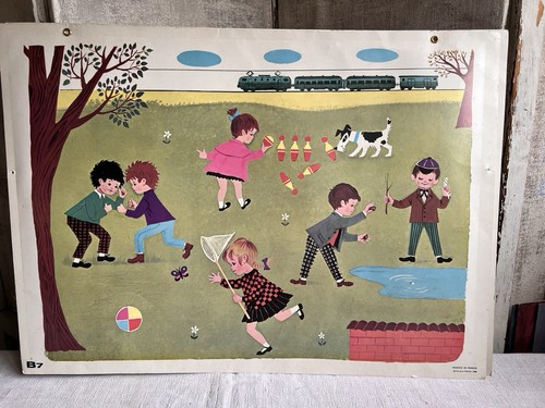 Vintage school print french - vintage,