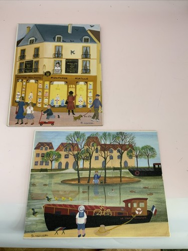 French prints hardboard - french, on