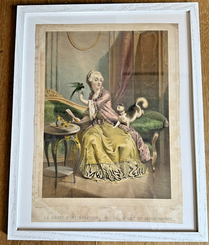 Antique french hand colored - antique, hand-colored