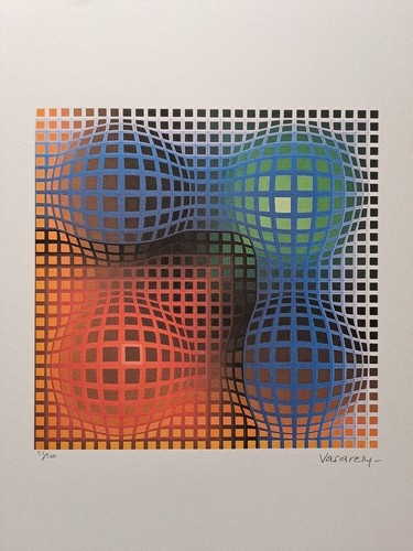 Victor vasarely signed four - vasarely,