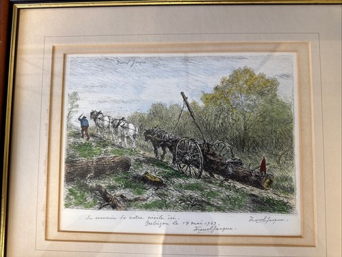Signed colour engraving a - colour,