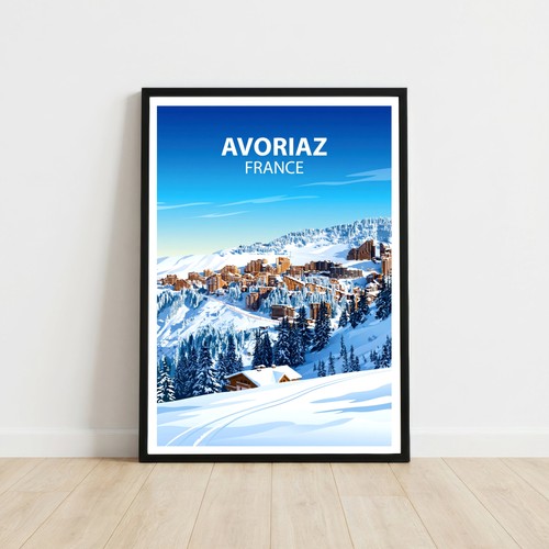 Avoriaz france travel poster - avoriaz,